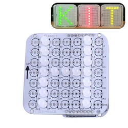 Electronic DIY Kit LED Dot Matrix Display Module Breathing Lamp Green/Red/Yellow Auto Gradient LED Light Soldering Suite DC 9V