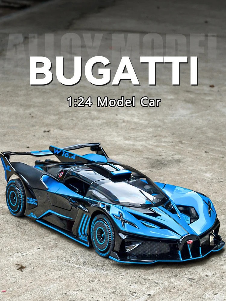 

1:24 Bugatti Flying Fire Meteor Super-Running Alloy Car Model Sound And Light Pull-Back Toy Car Boy Collection Decoration Gift