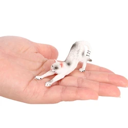 Simulation cat animal model stretching lazy waist kitten ornament pet cats desktop decoration