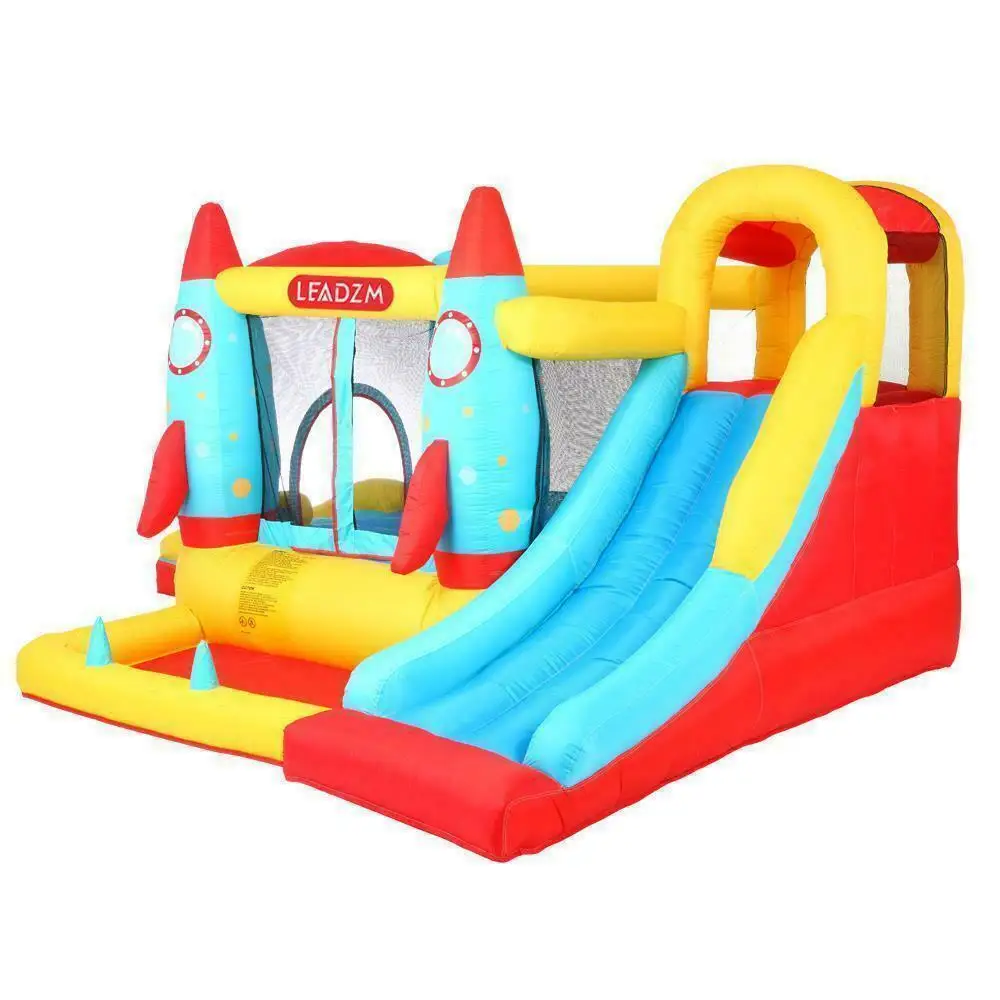 420D 840D Oxford cloth jump surface rocket with fan inflatable castle n001