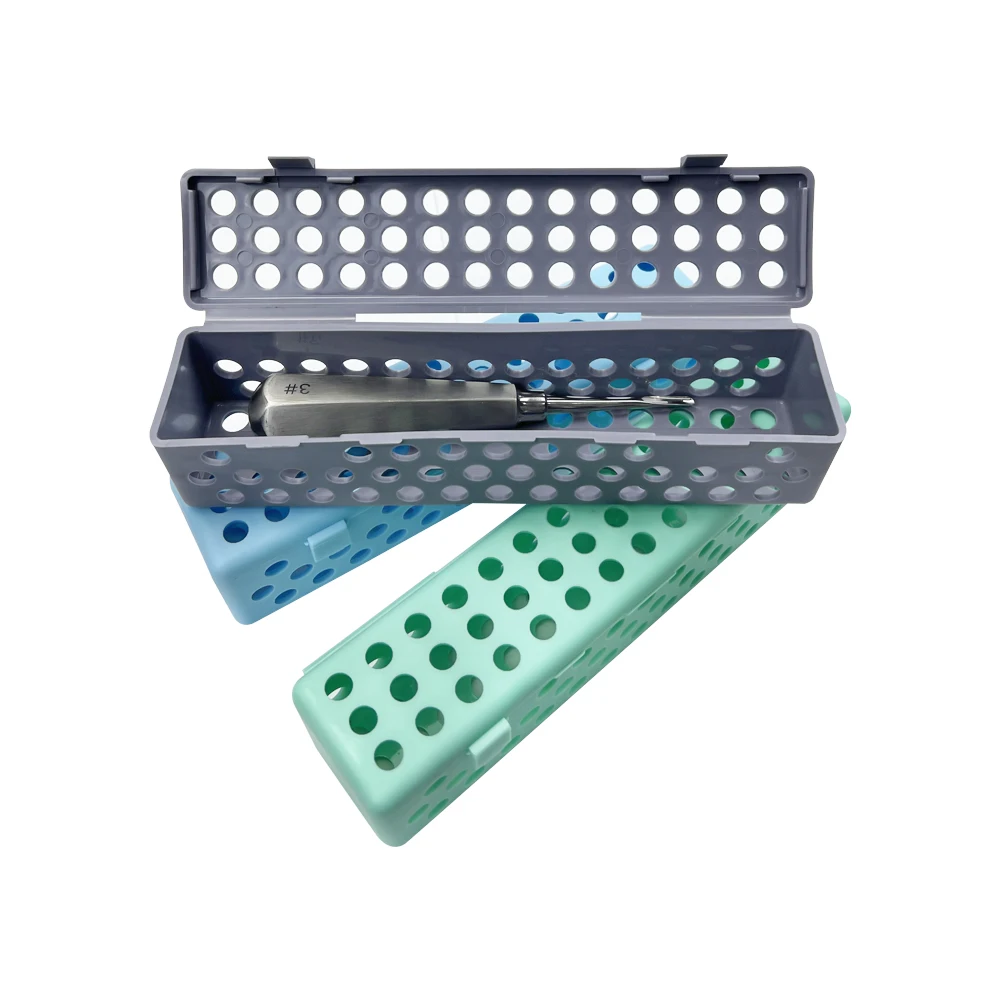 

1pcs Plastic Sterilization Case Surgical Pliers Scissors Tooth Extraction Holder Dental High-Pressure Disinfection Placement Box