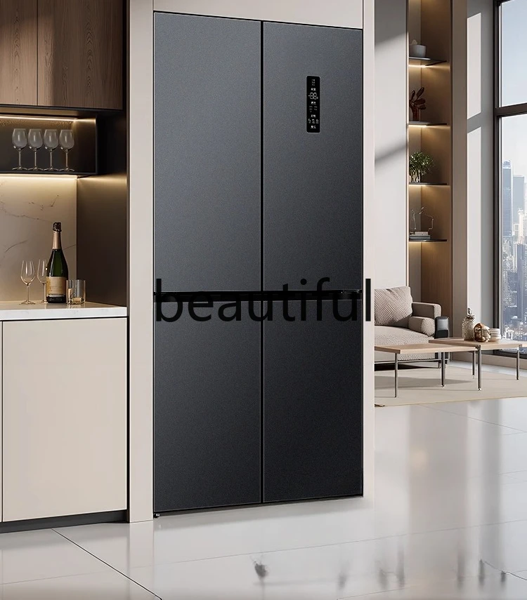 heat dissipation cross four-door refrigerator ultra-thin zero embedding first-class frequency conversion net taste antibacterial