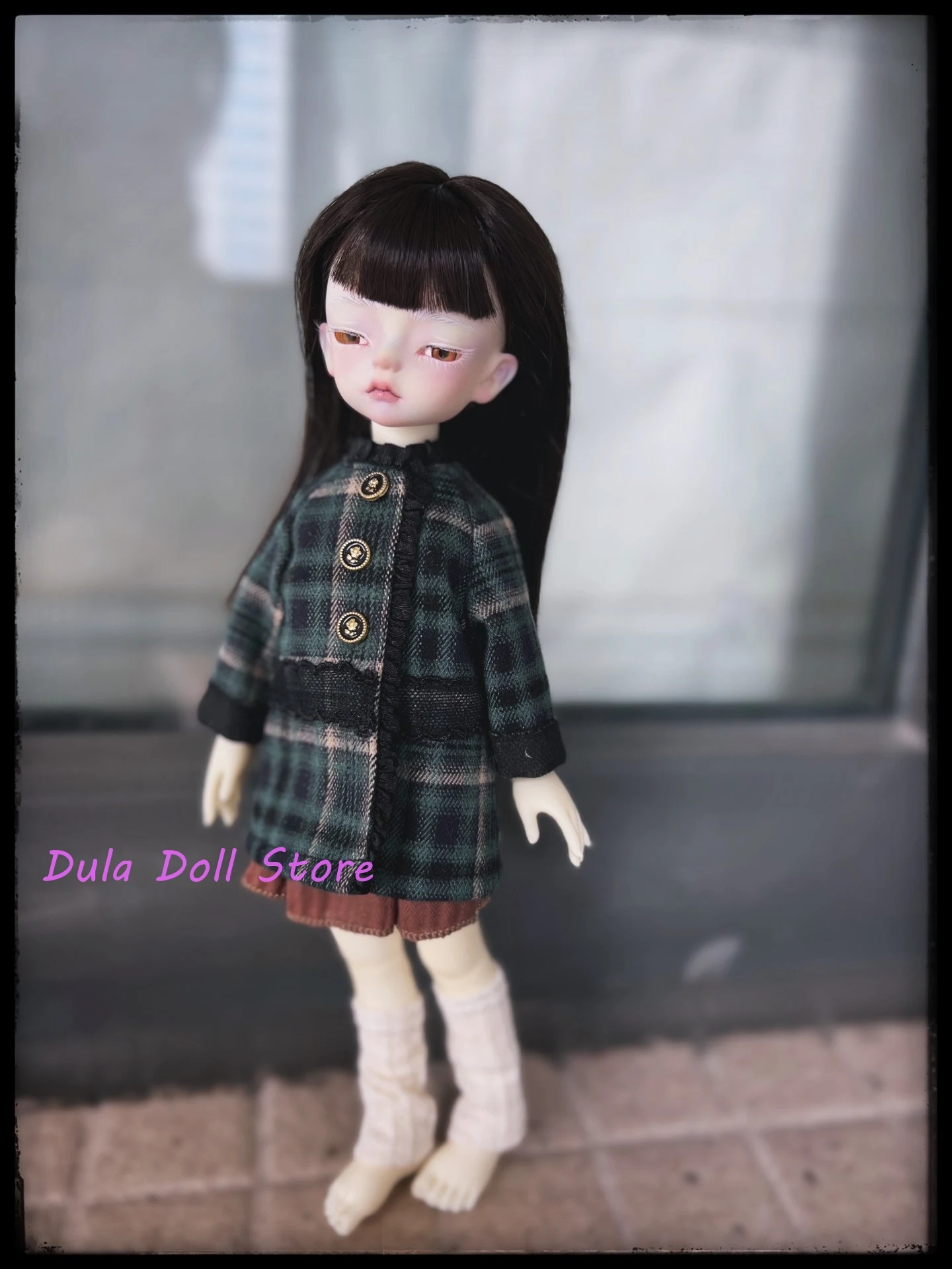 Dula ตุ๊กตาเสื้อผ้าชุดเสื้อแจ็คเก็ตลายสก๊อตกระโปรงสั้นเสื้อกันหนาวกางเกงชุด Blythe Qbaby ob24 ob22 Azone JerryB 1/6 ตุ๊กตา Bjd