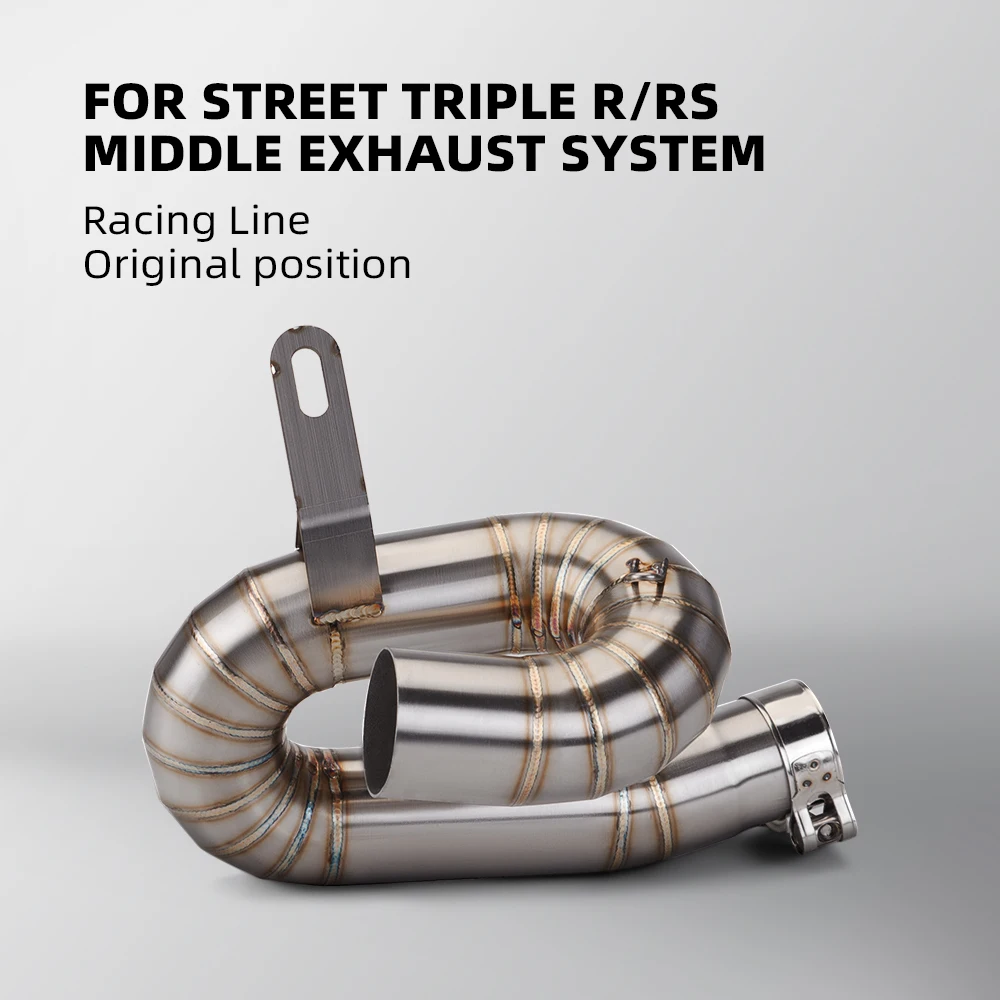 

Motorcycle Exhaust，exhaust system fit for the Triumph 765, original position，middle link pipe