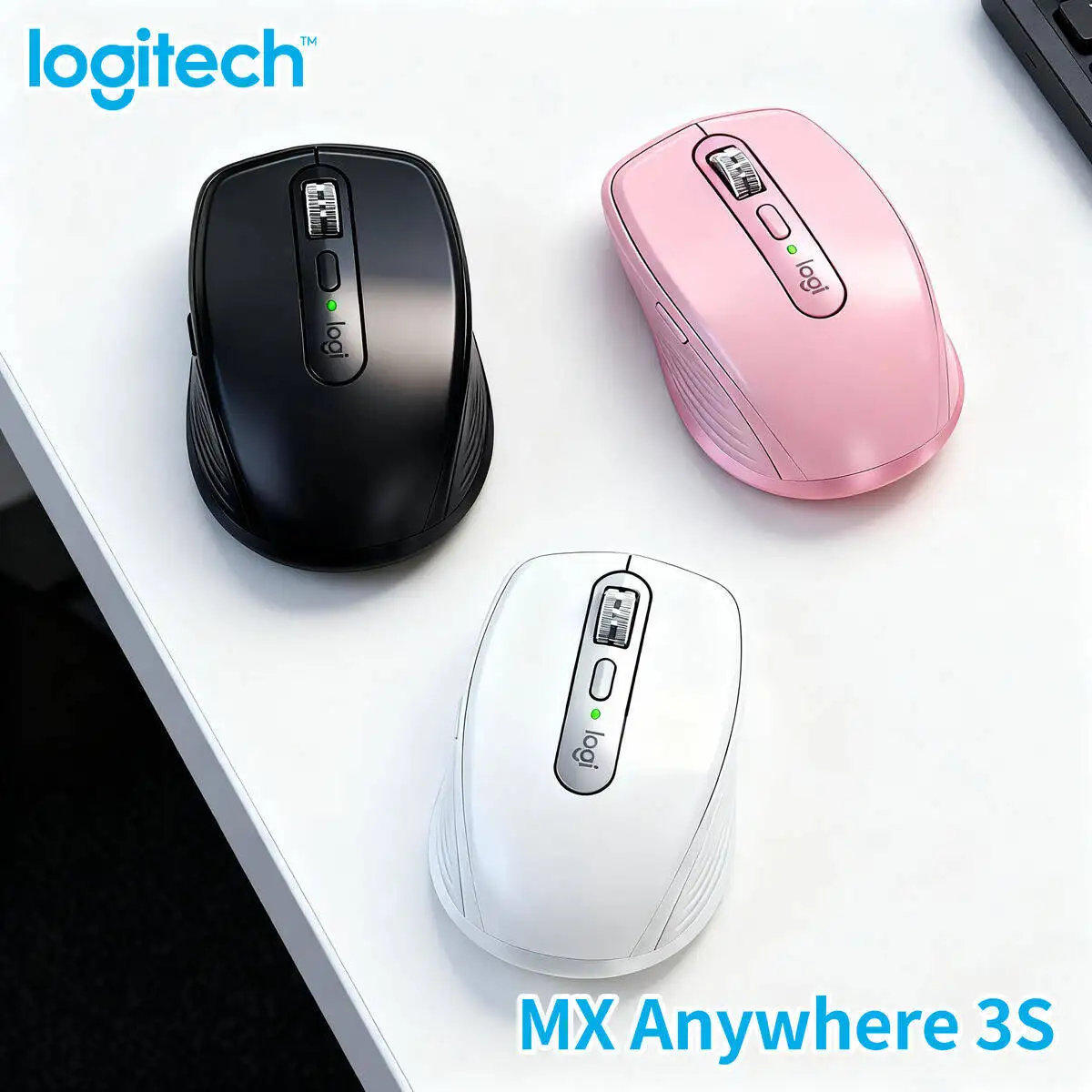 

Logitech MX Anywhere 3S Compact Wireless Mouse Quiet Scrolling Fast Charging Business Use
