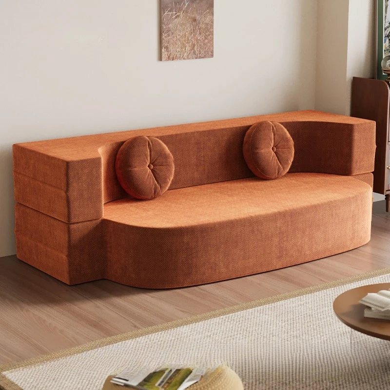 Modular compression sofa folding  dual-purpose small apartment bedroom sofa living room single sofás para salón home furniture
