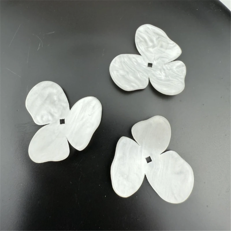 10Pcs New Creative 30MM Acetic Acid Flower Beads Spacer Acrylic Resin Torus Bead Connectors Diy Hair Jewelry Making Acessories