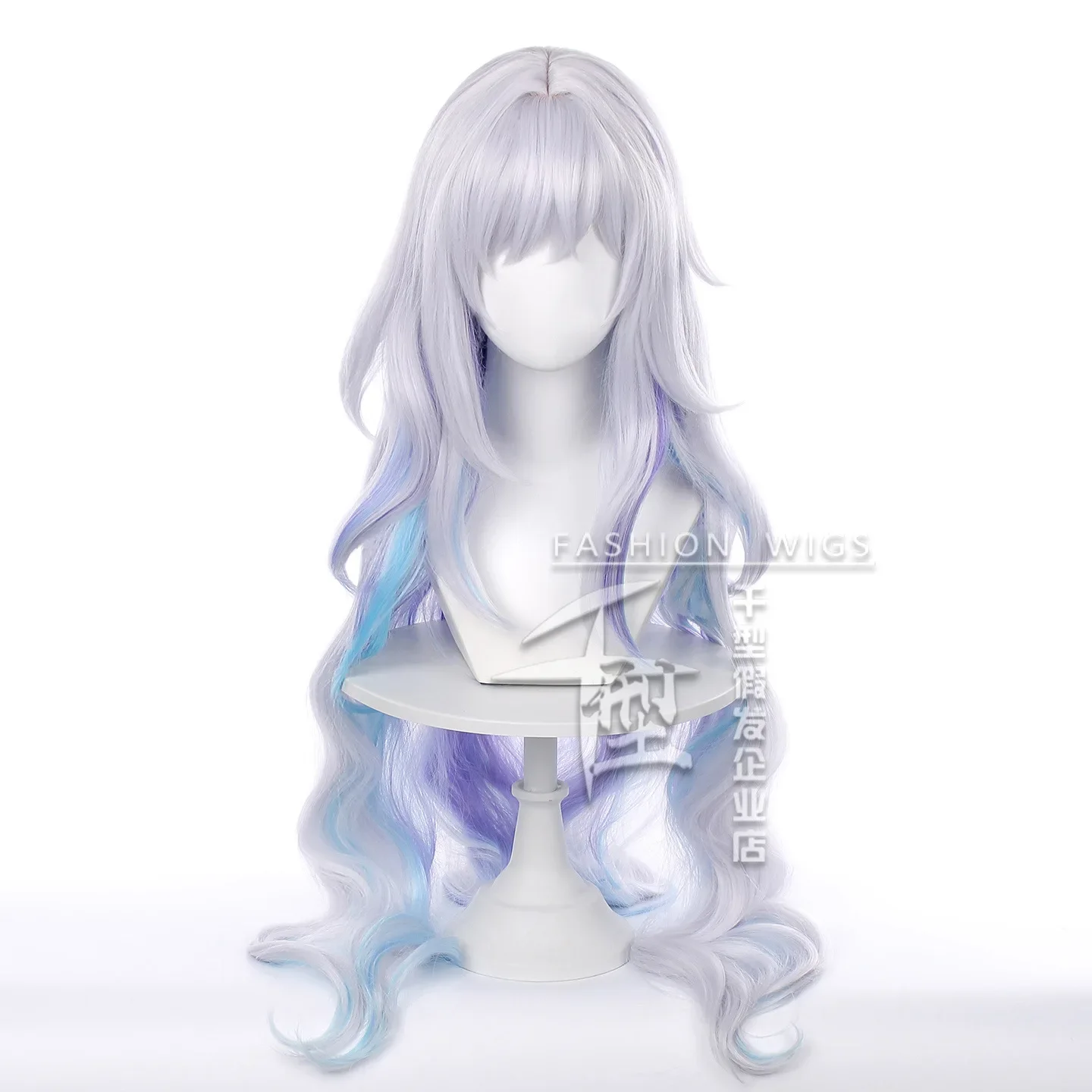 Skirk Genshin Impact Parrucche Cosplay Viola Chiaro 100 cm Capelli Lunghi Ricci Comic-con Party Dress Up Parrucca Uomo Donna Accessori Costume