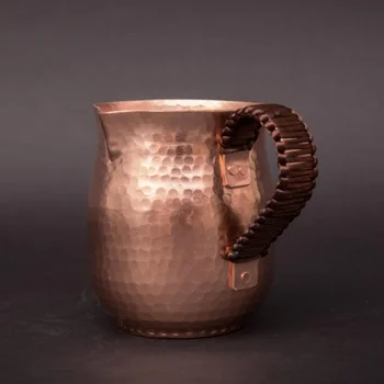 Handcrafted Pure Copper Latte Pitcher 1