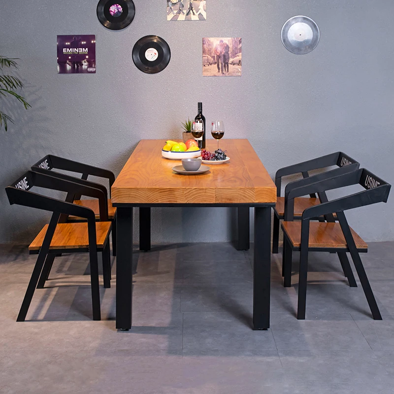 Holz küche Esstisch einzigartige leichte Luxus nordische moderne Stühle Tische Restaurant platzsparende Mesas de Comedor Möbel