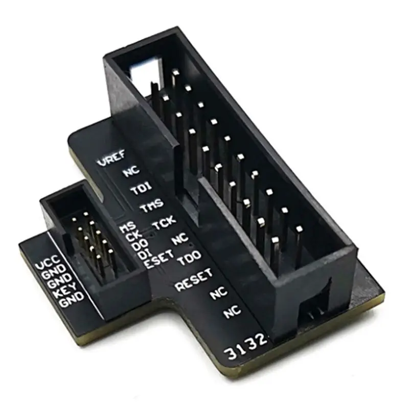 

AT82-JTAG Interface Adapter Board 1.27Mm–Converts 2.54Mm 20 Pin To 10 Pin 1.27Mm Support For JLINK/SWD