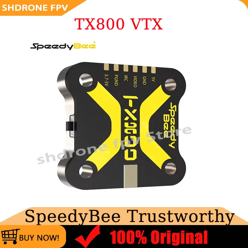 SpeedyBee TX800 VTX 5.8GHz 48CH PIT/25mW/200mW/400mW/800mW Output Long Range Transmitter Support Tramp for RC FPV Racing Drones