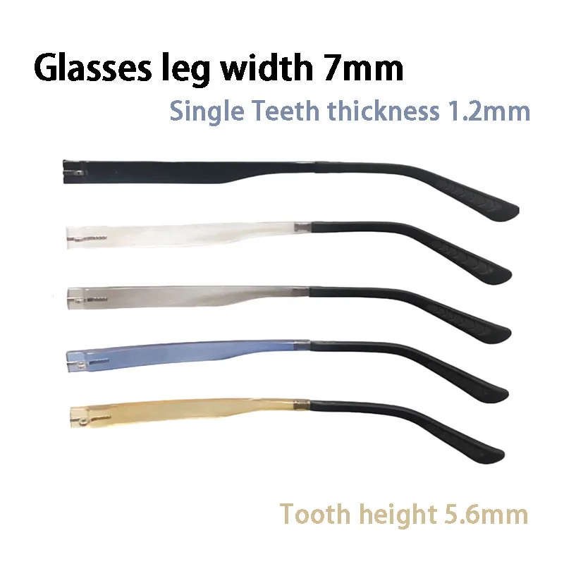 

A pair Glasses Replacement Leg One Teeth 1.2 Width 7mm Universal Sunglasses Myopia Mirror Eyeglass Frame Repair Accessories