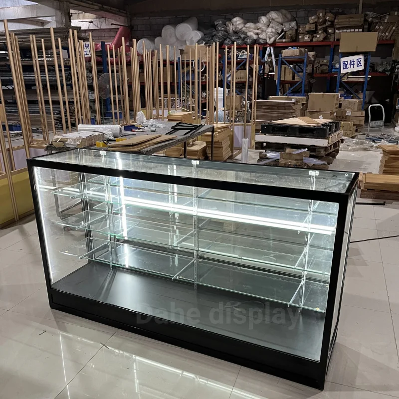 

Custom.6ft boutique display cabinet aluminium glass showcase and display cases for jewelry showcase for smoke shop display