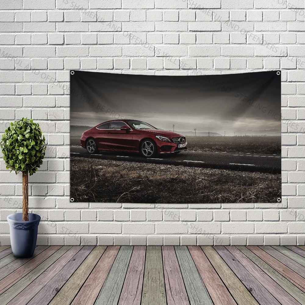 M-Mercedes Car B-Benz-ES Flag Large Size Shop Art Promotion Advertising Booth Flag Hanging Banners