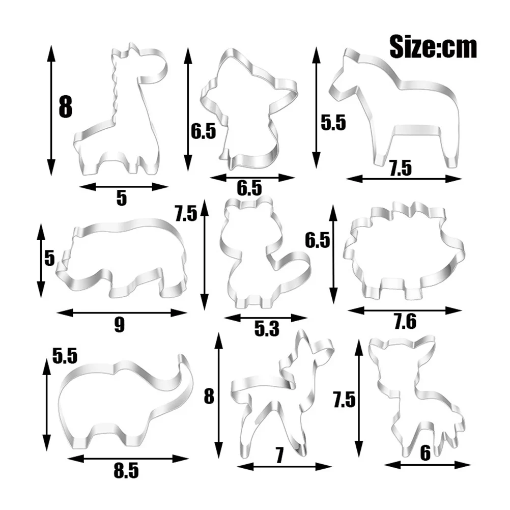 

9Pcs Household Cookie Molds Wear-Resistant Biscuit Cutters Convenient Baking Tools Cookie Cutter Convenient Baking Mold