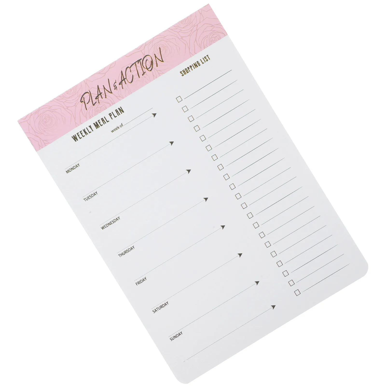 

Блокнот для планирования питания, компактный блокнот с отрывными листами, гладкий блокнот для письма, для ежедневного использования, портативный планировщик, канцелярские принадлежности для офиса