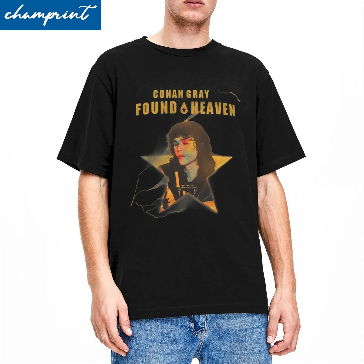 Men Women T-Shirts Found Heaven Music Humor 100% Cotton Tee Shirt Short Sleeve Conan Gray T Shirts Crewneck Tops  Present