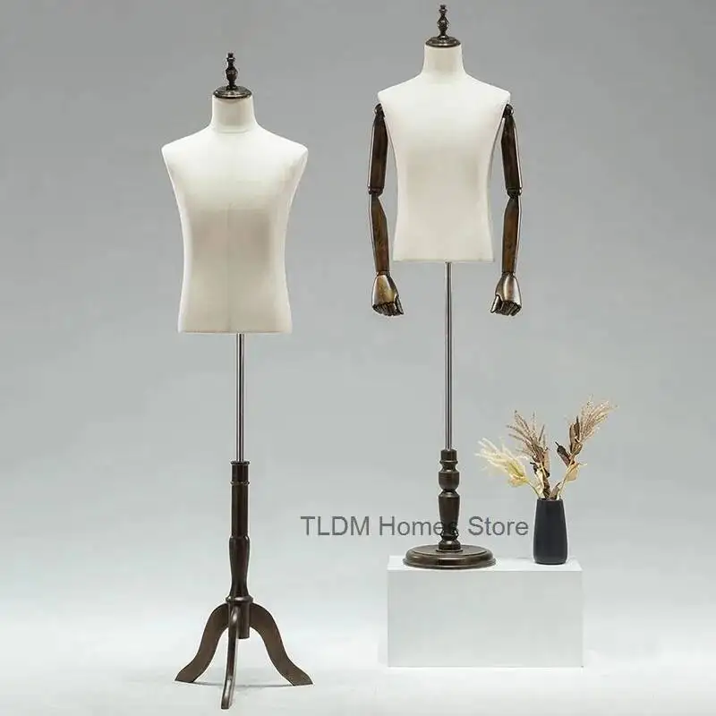 Mannequin Korean Half-length Men's Props Dummy High-end Clothing Store Clothes Full-body Mannequin Hanger Window Display Stand