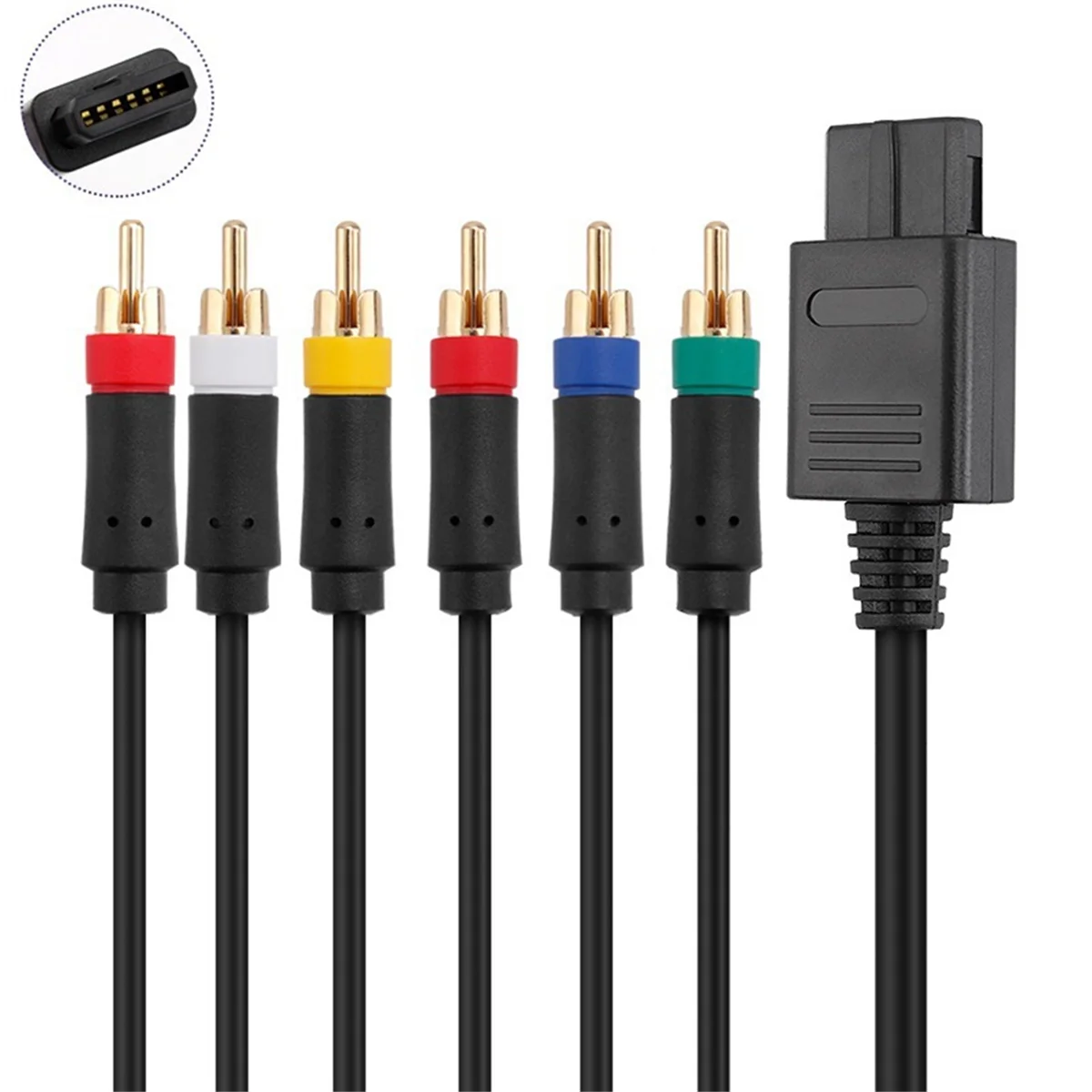 Cabo SMIEA RGB/RGBS para consoles de vídeo N64 SFC SNES NGC Cabo composto de estabilidade forte sem adaptador BNC