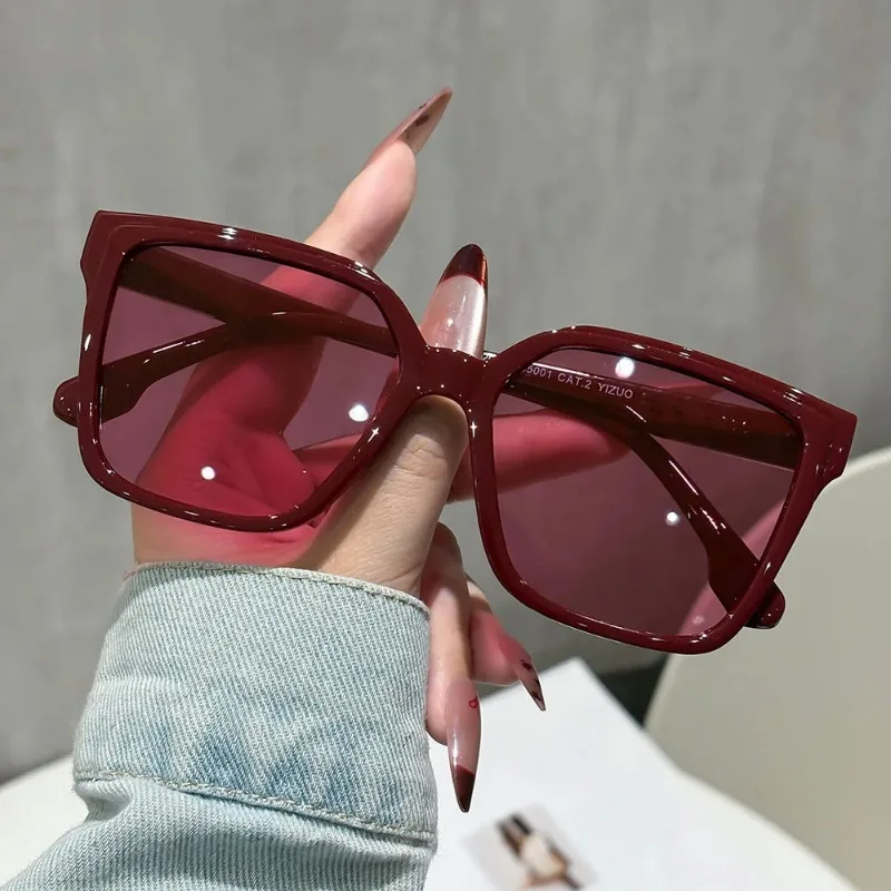 Oversized UV400 Sunglasses Lightweight Square Sunglasses PC Lens Glasses Retro For Fishing Gathering Fashion Styling Eyewear