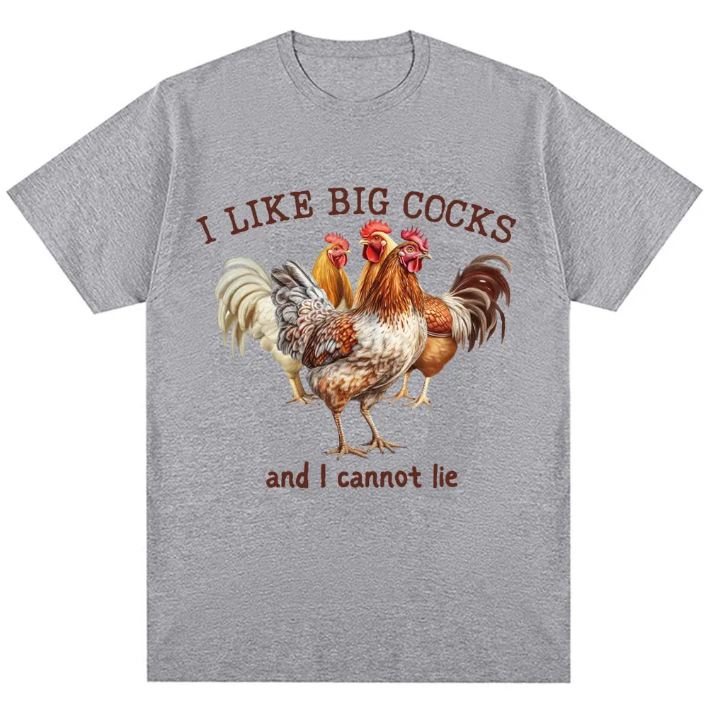أنا أحب الديوك الكبير ولا أستطيع الكذب الديوك مضحك ميمي تي شيرت الفكاهة نكتة الرجال النساء قصيرة الأكمام المتضخم خمر القطن تي شيرت