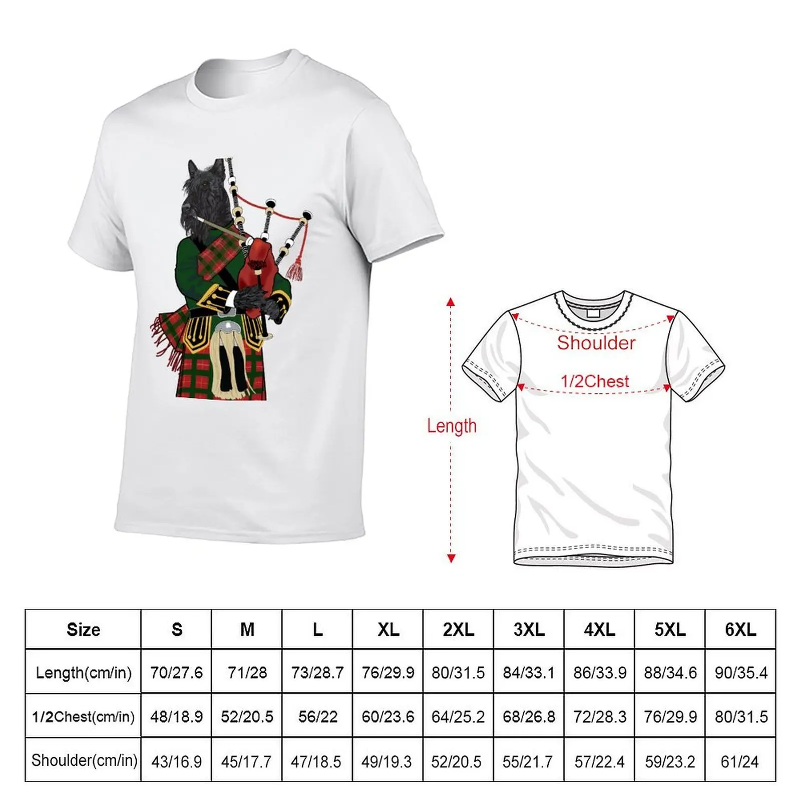 Scottish Terrier plays the Bagpipes T-Shirt sublime tees mens clothing