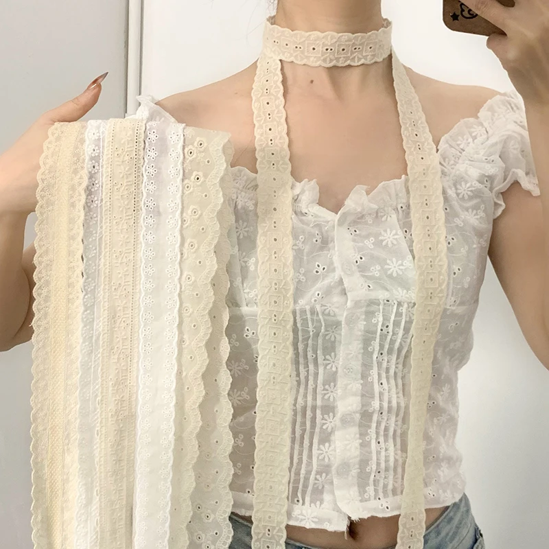 

Белый тонкий шарф с цветочным кружевом, 180 см, узкий женский длинный кружевной шарф, ажурный винтажный кружевной платок-повязка для волос