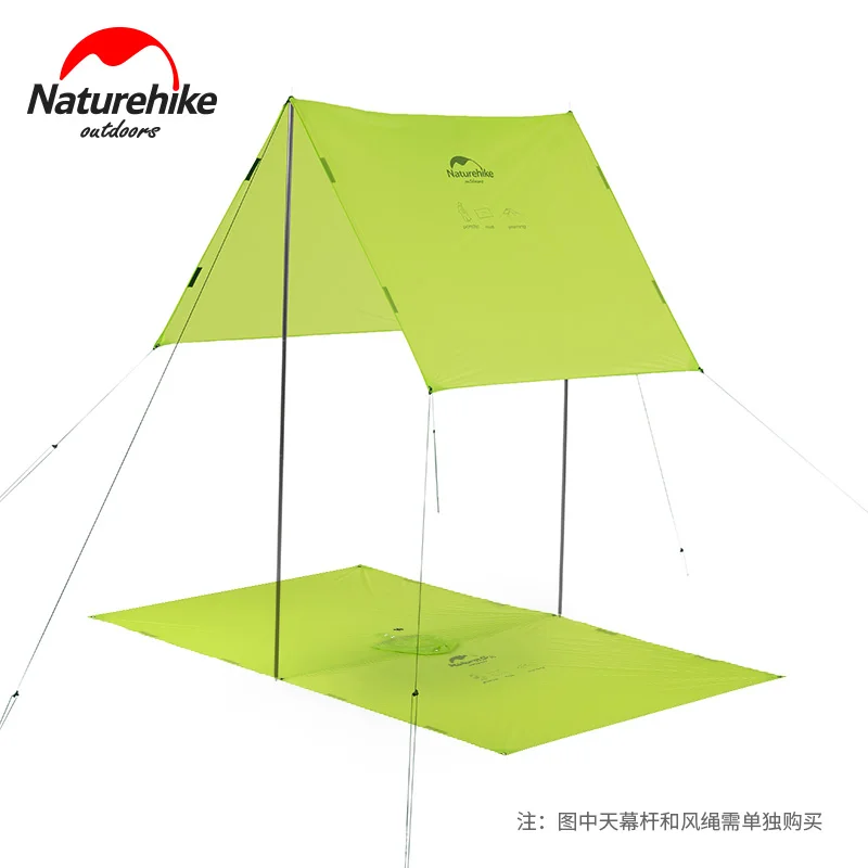 Naturehike Rain Jacket Waterproof 3 in 1 Raincoat 210T 20D Rainwear Outdoor Camping Canopy Mat Windbreaker Hooded Bike Poncho