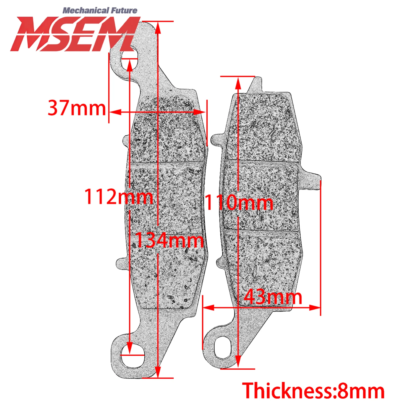Front Left & Right Brake Pads For Suzuki GSF650 Bandit GSX750F Katana GSR750 1998-2006 Motorcycle High Quality Parts
