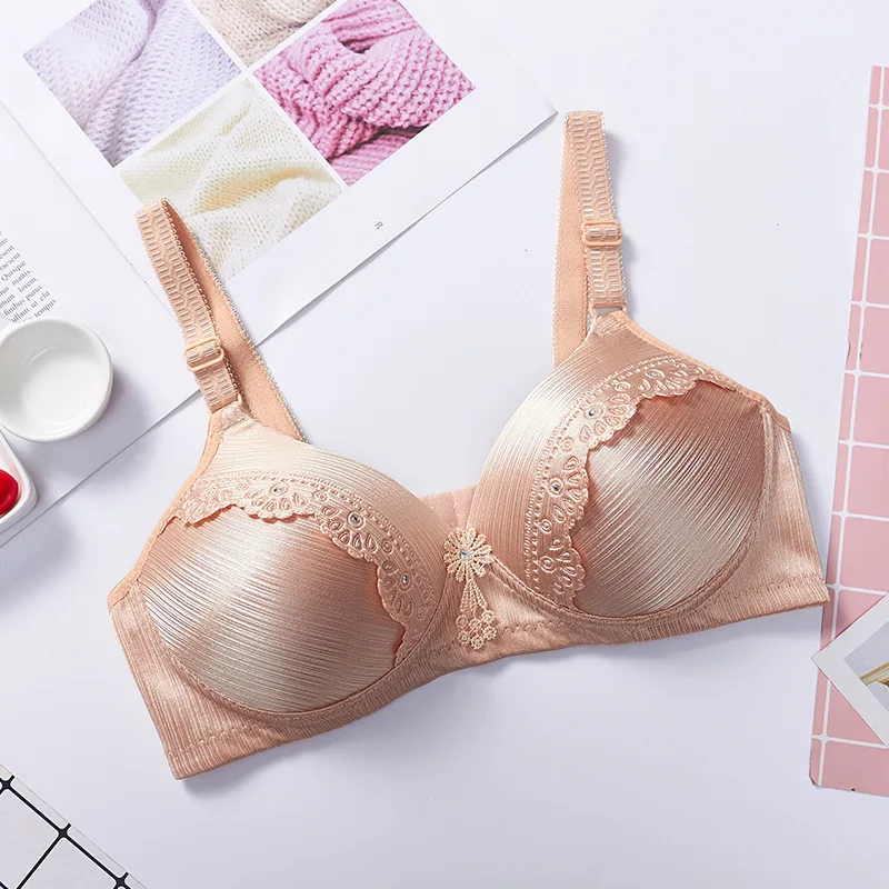 Pure beha voor meisjes Geen stalen ring Nachtkleding Dun bedraad Drie rij knop Comfortabel sportondergoed voor het hele seizoen