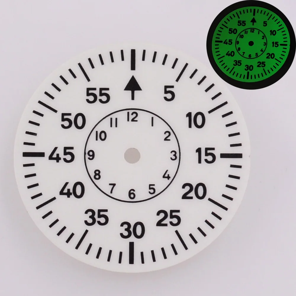 29mm Green Luminous Watch Dial Fit NH35 NH36 ETA 2836 2824 Mingzhu DG2813 3804 Miyota 8205 8215 821A Seagull 1612 Movement