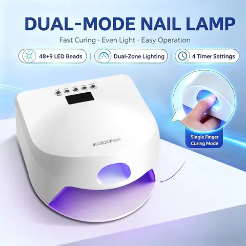 57LED High Power UV LED Nail Lamp Single Finger Toe Gel Nail Curing Light  Fast Full Hand Drying Curing Lamp for Gel Nail Polish