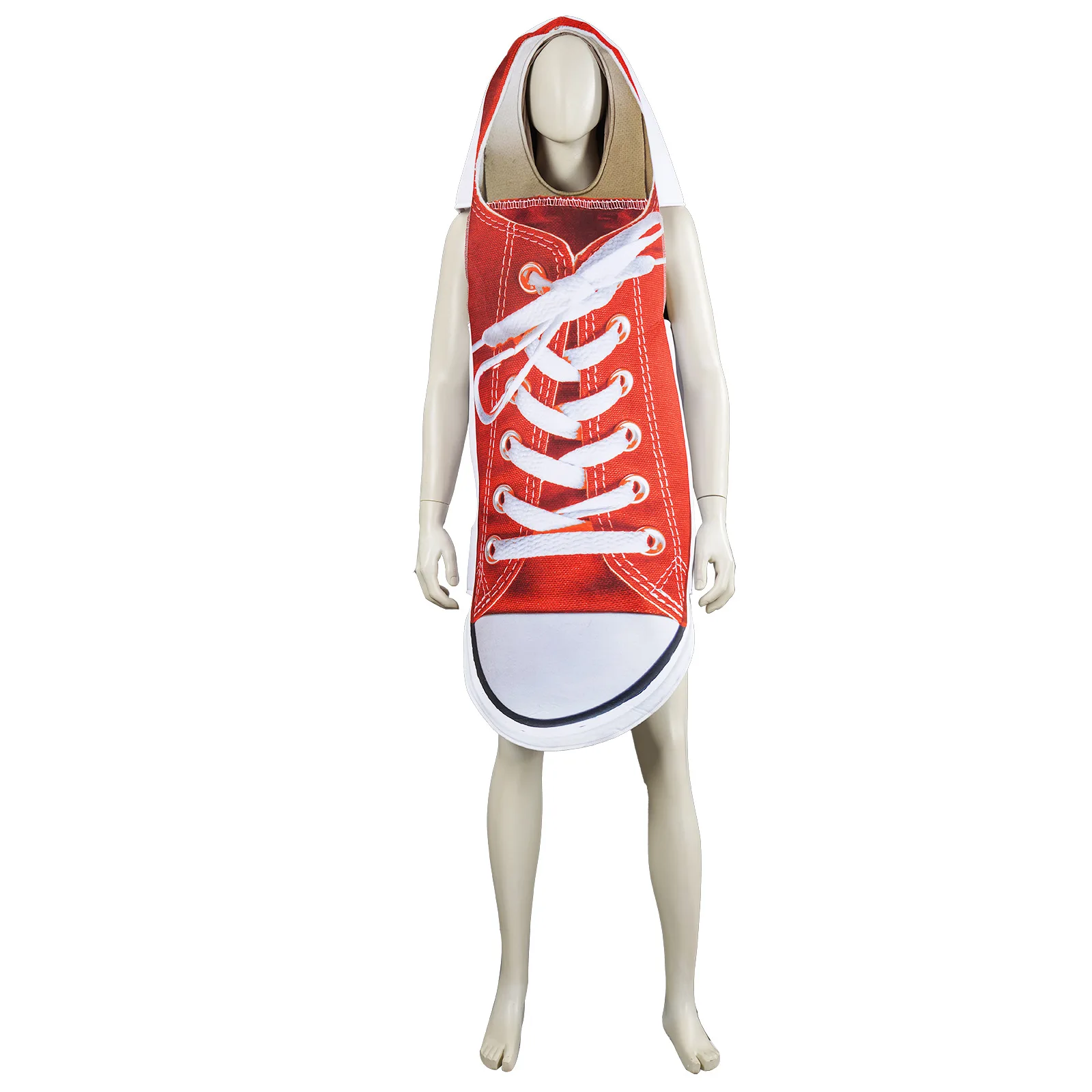 

Funny Halloween Adult Red Sneaker Fancy Dress Up Costume Couples Canvas Shoes Cosplay Costume For Women Men
