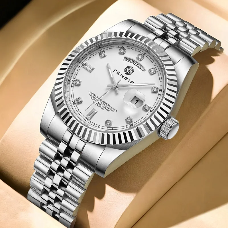 High-end business men's quartz watch, classic punk style, versatile and unique men's watch, waterproof with calendar, steel strap, fashionable and casual for students and young men, suitable for various occasions