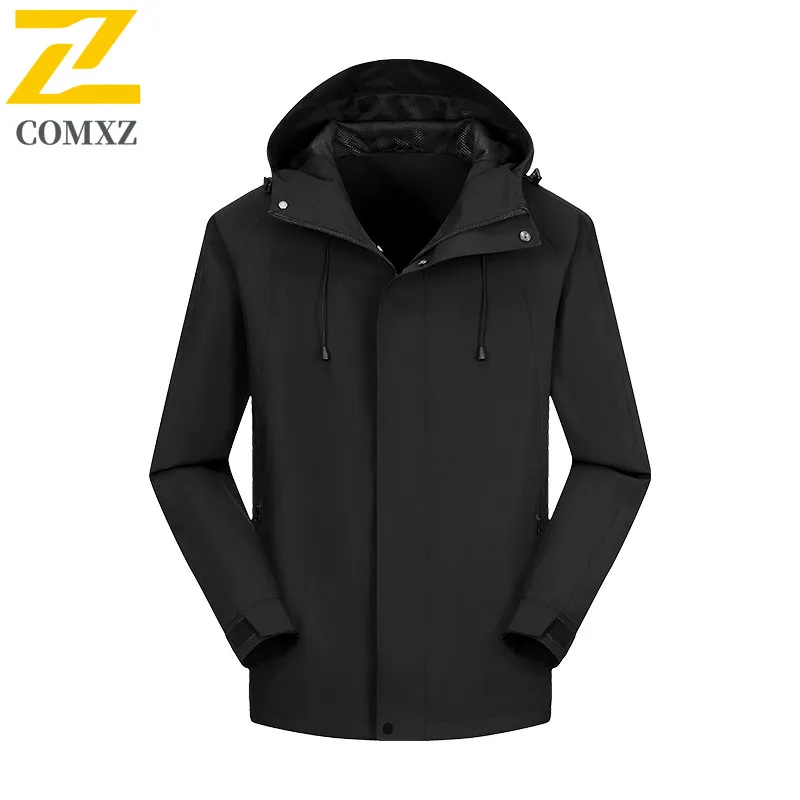 

Couple Charge Jacket 2025 Soft Shell Outdoor Windproof Waterproof Breathable Hooded Top Outdoor Loose Camping Hiking Windbreaker