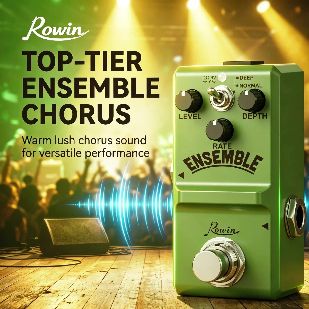Rowin Electric Guitar Pedal Chorus Effect Super Mini Cute NANO Ensemble Jazz Chorus Bass Pedals For DIY Pedal Board Saving Space