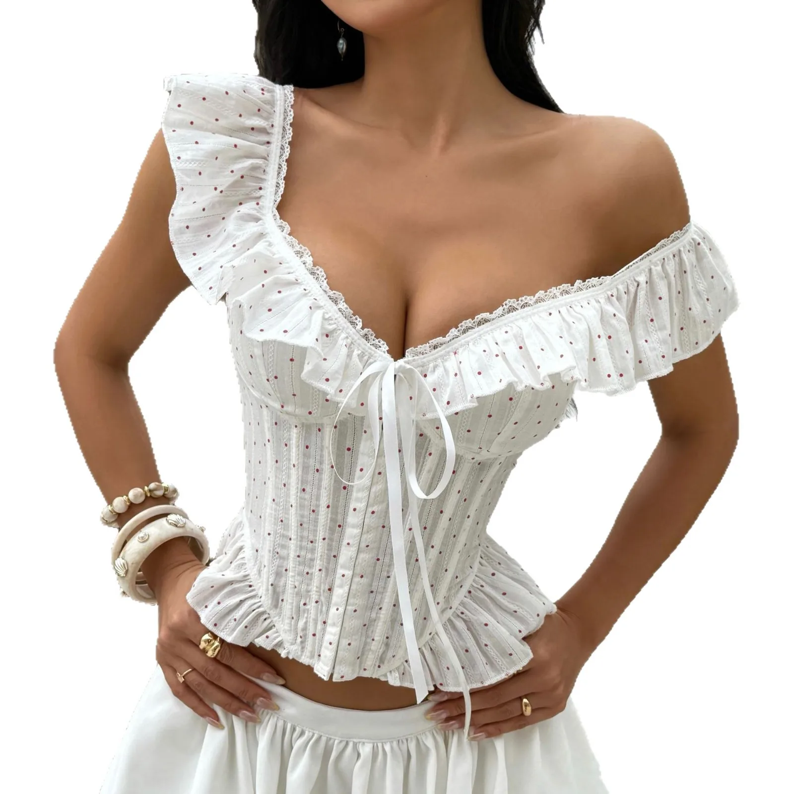 Sexy Slim Fit Short Top Women's T-Shirt Sweet Spicy Girl Knitted Ultra Thin Summer Fashion Chinese Production Chest Small Vest