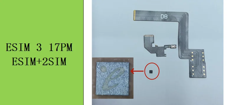 MEP flex cable + 2Sim physical sim card with DB IC for IP17 and 17promax