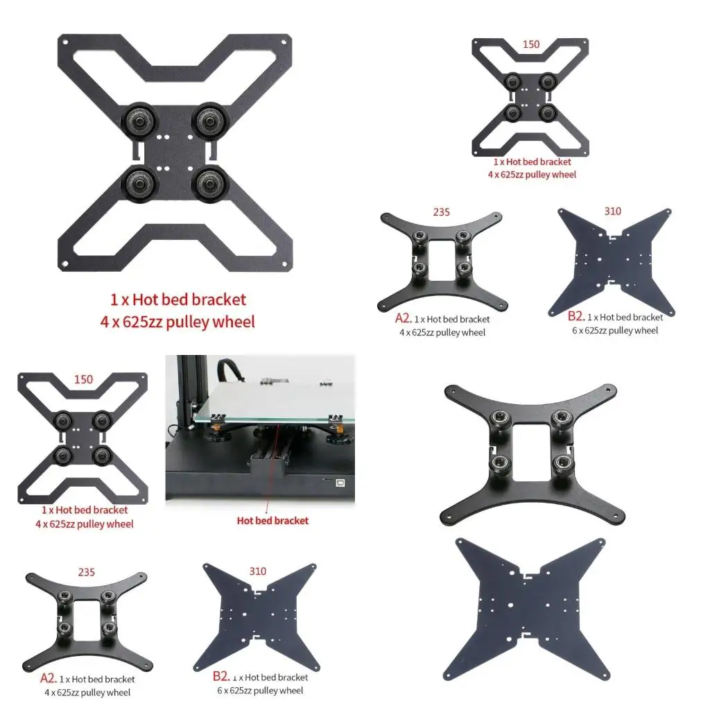 

A52B Y Carriage Plate Upgrade for 2040V Aluminum Profile for CR-10 3D Printer