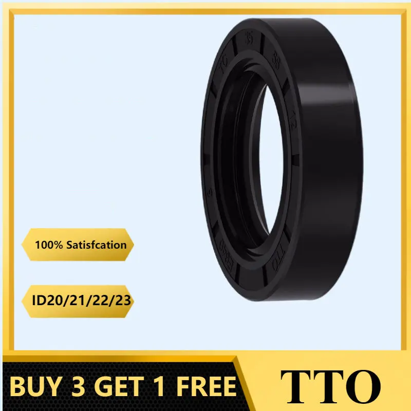 TTO rubber skeleton oil seal FB/TC 20 21 22 23*25 26 28 32 30 35 36 38 40 42*7 8 NBR double lip seal for rotating shaft