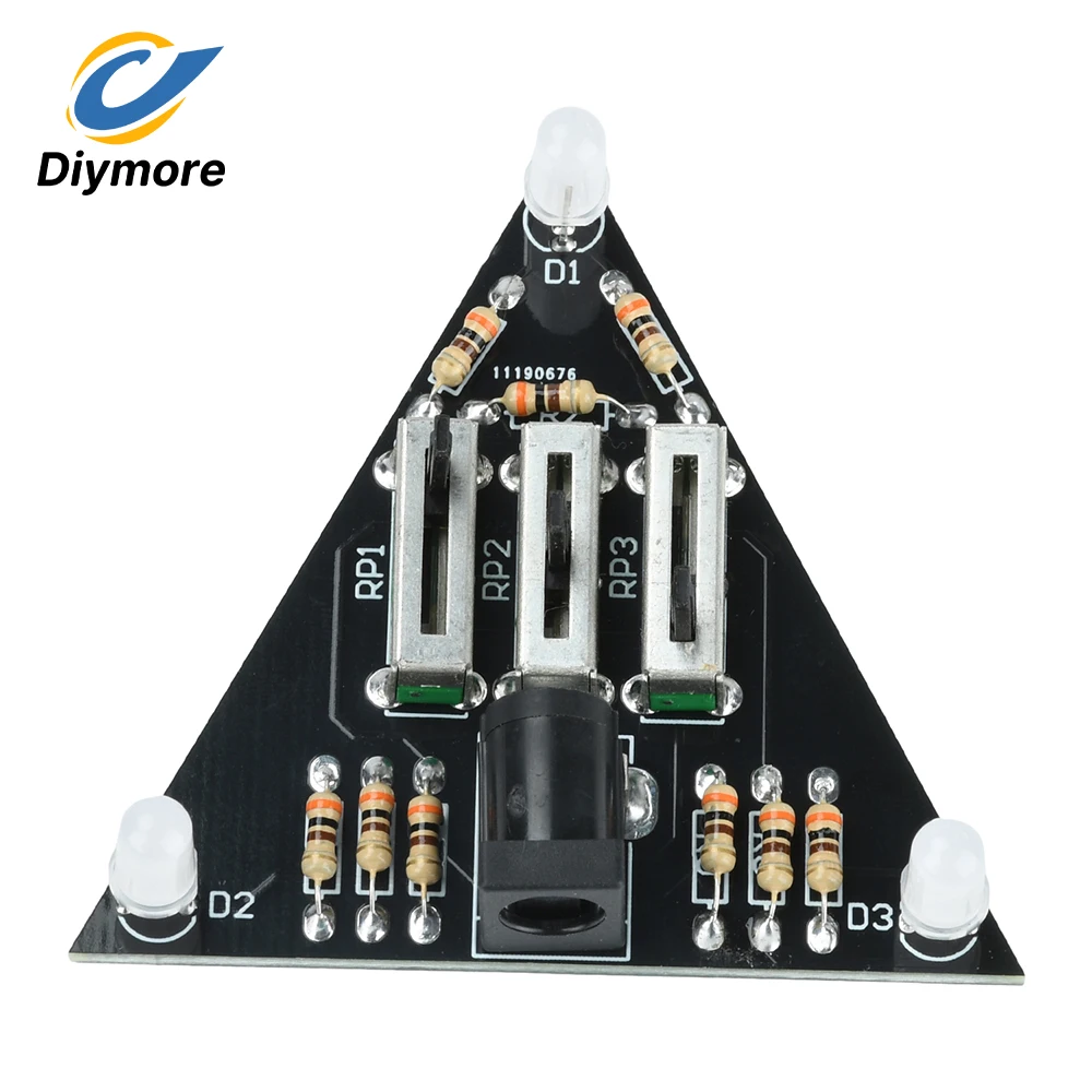 Electronic DIY Dimmable RGB Light Making Kit Lamp Adjusts Light Color  Brightness Through Sliding Resistor Soldering Practice