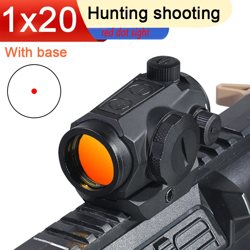 Tactical 1x20 Red Dot Sports Awakening Sight 2 MOA Riflescope Hunting Scope with 20mm Base for Pistol Airsoft Accessoires