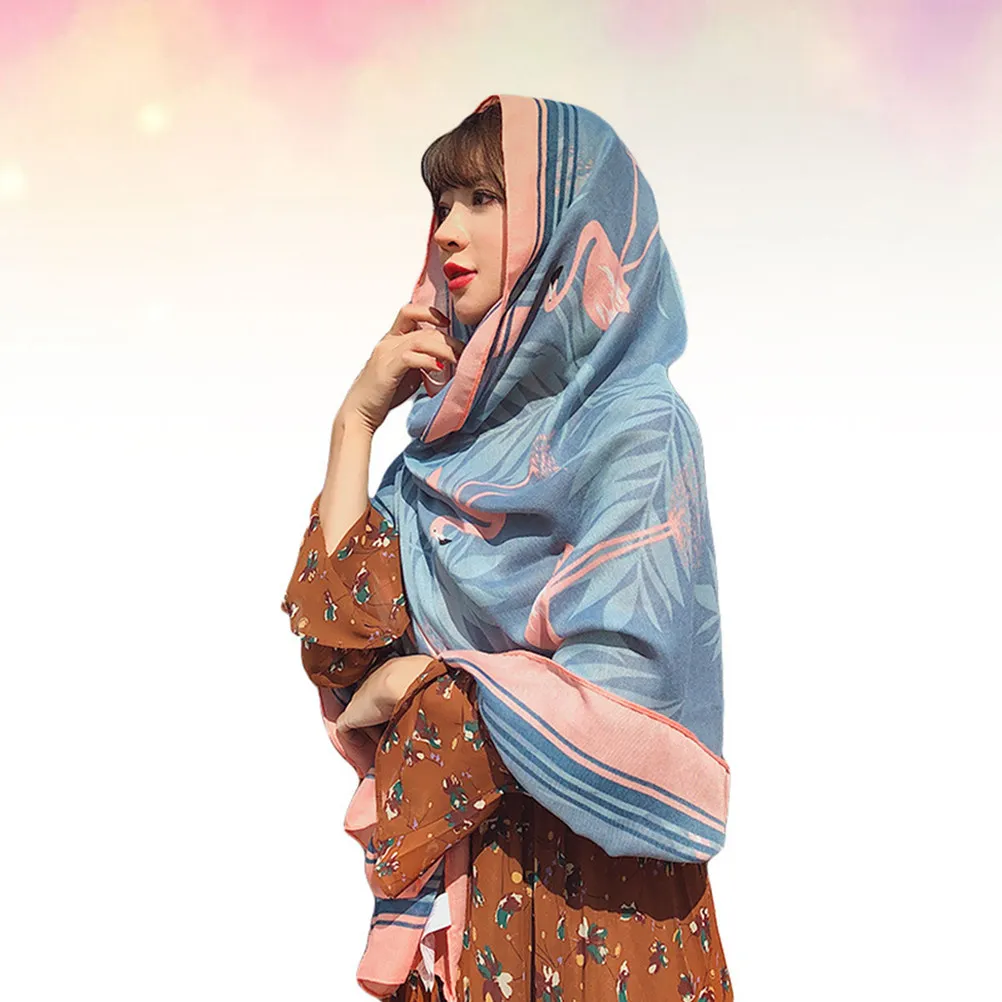 

Towels Beach Scarf Flamingo Colorful Scarves for Women Adults Shawl Wraps Family