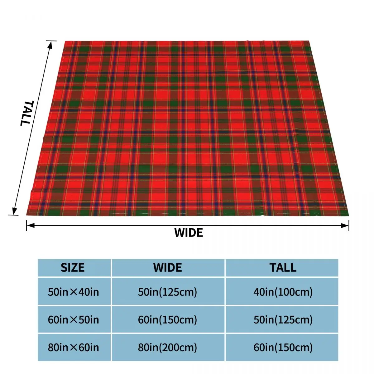 Red Modern Tartan Plaid Blanket Soft Fleece Spring Warm Flannel Fashion Gingham Throw Blankets for Sofa Outdoor Bed Quilt