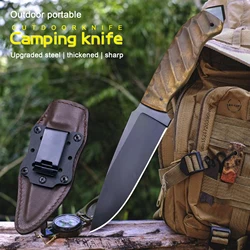 A2 Alloy steel + Indian maple jungle adventure tactics straight knife camping vehicle self-defense knife collection knife gift