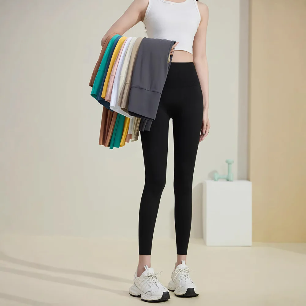 

Удлиненные женские спортивные леггинсы с высокой талией для йоги, дышащие, эластичные, из нейлона, для летних тренировок