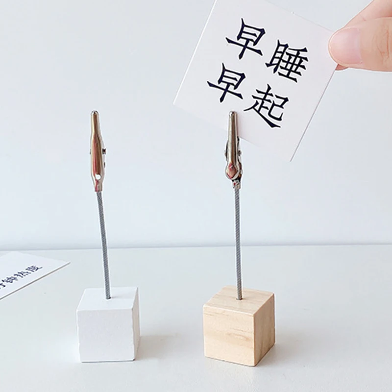 Portable Retro Wood Photo Note Clip Holder Paper Clip Memo Clamp Photo Clip Display Stand For Desk Accessories Office School