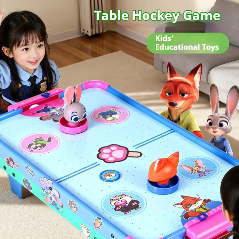

Disney Zootopia 2 Mini Air Hockey Table Portable Interactive Tabletop Game For Family Gathering Indoor Party Recreation