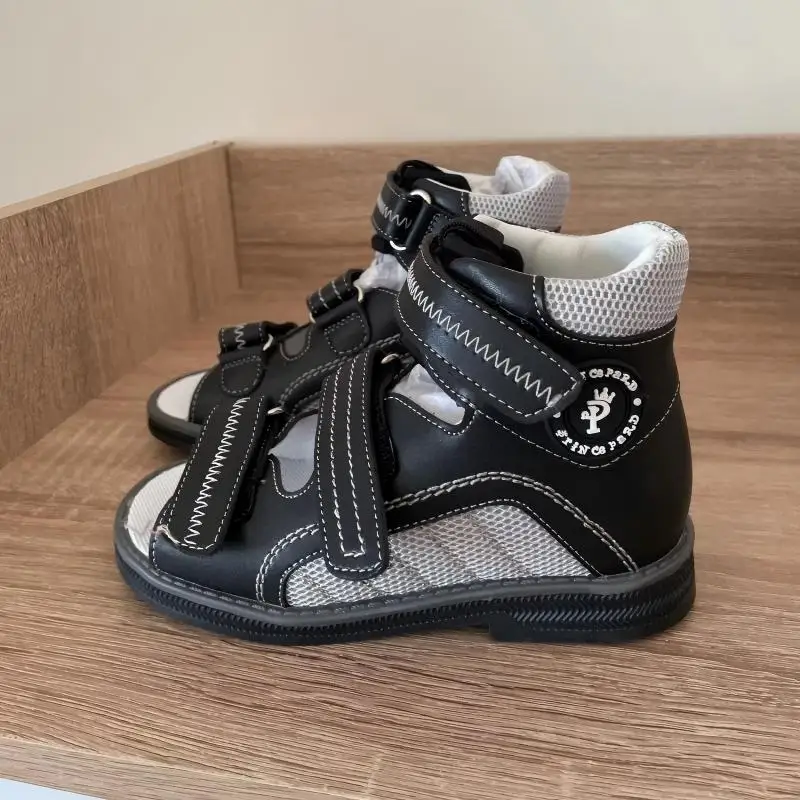 Kids Orthopedic Sandals Children's Summer Shoes High Top and Ankle Support Toddler Leather Orthotic Footwear